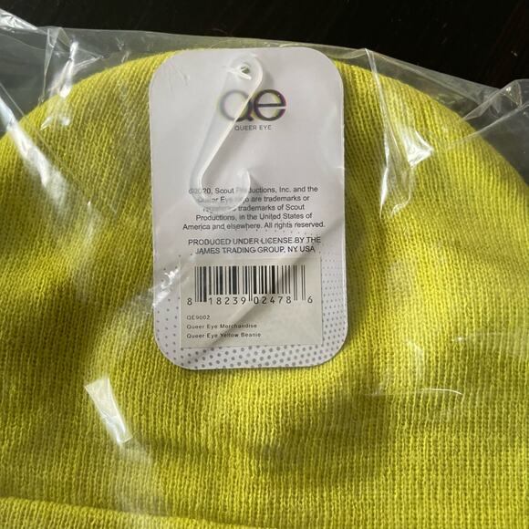 Queer Eye Yellow Beanie Knit Hat Stretchy Winter Unisex Adult NWT NIP - Picture 5 of 5